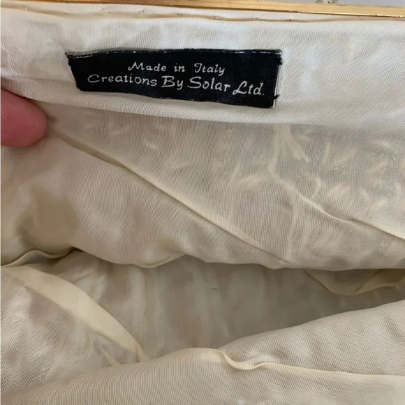 Vintage Gold Metallic Woven Evening Bag Chain Strap Creations by Solar Ltd Italy - Picture 2 of 6